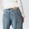 Peggy Low Rise Loose Baggy Jeans – Blue – Fold Up Peggy Low Rise Loose Baggy Jeans – Blue – Fold Up
