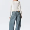 Peggy Low Rise Loose Baggy Jeans – Blue – Fold Up Peggy Low Rise Loose Baggy Jeans – Blue – Fold Up