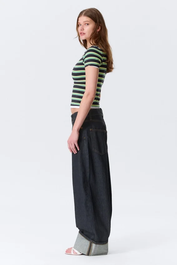 Peggy Low Rise Loose Baggy Jeans – Blue Rinse – Dark Blue Peggy Low Rise Loose Baggy Jeans – Blue Rinse – Dark Blue