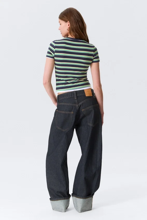 Peggy Low Rise Loose Baggy Jeans – Blue Rinse – Dark Blue Peggy Low Rise Loose Baggy Jeans – Blue Rinse – Dark Blue