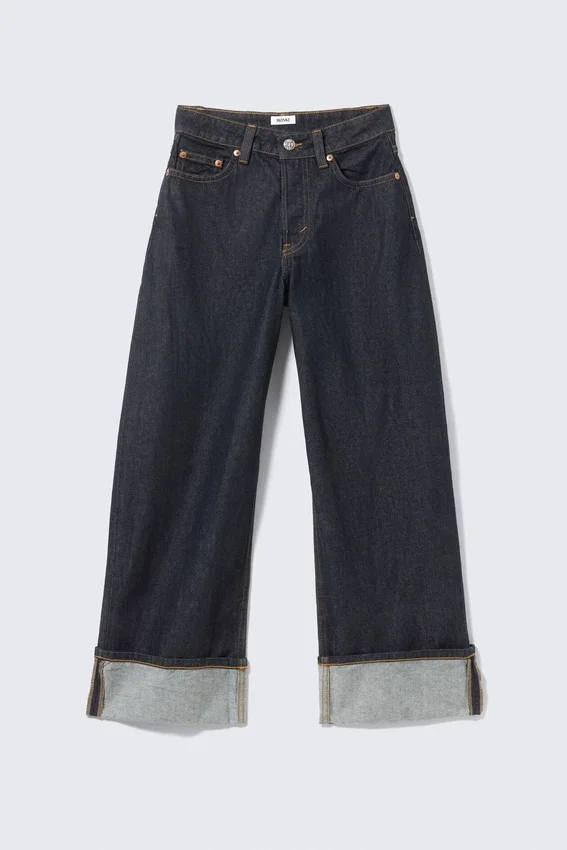 Peggy Low Rise Loose Baggy Jeans – Blue Rinse – Dark Blue Peggy Low Rise Loose Baggy Jeans – Blue Rinse – Dark Blue
