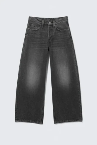 Peggy Low Waist Baggy Jeans – Haunted Black – Black
