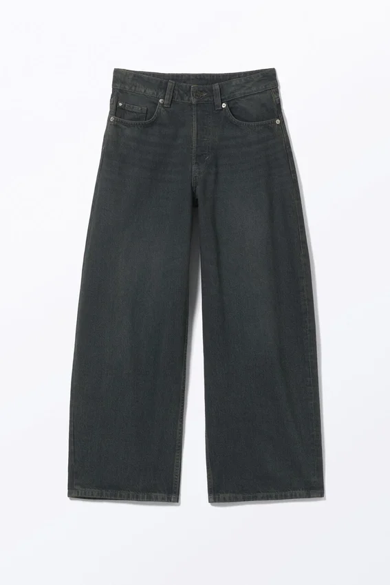 Peggy Low Waist Loose Baggy Leg Jeans – Smokey Blue Peggy Low Waist Loose Baggy Leg Jeans – Smokey Blue