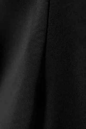 Peplum Boat-Neck Top – Black