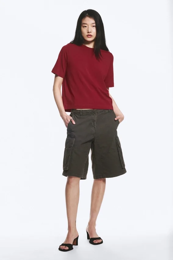 Perfect Boxy T-Shirt – Dark Red Perfect Boxy T-Shirt – Dark Red