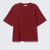 Perfect Boxy T-Shirt – Dark Red Perfect Boxy T-Shirt – Dark Red