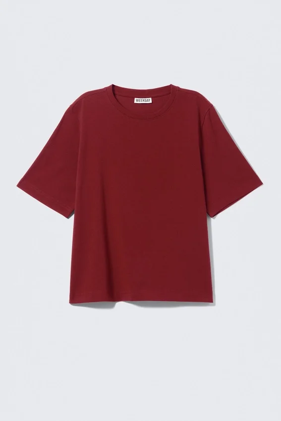 Perfect Boxy T-Shirt – Dark Red Perfect Boxy T-Shirt – Dark Red