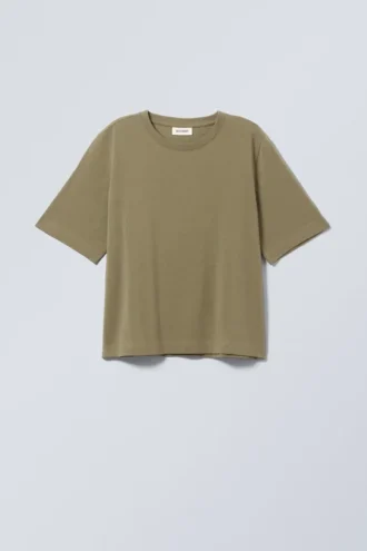 Perfect Boxy T-Shirt – Khaki Green