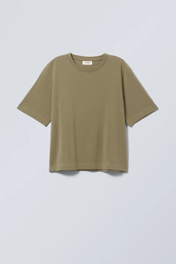 Perfect Boxy T-Shirt – Khaki Green Perfect Boxy T-Shirt – Khaki Green