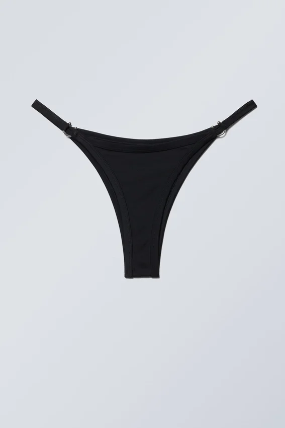 Pierced Bikini Bottoms – Black Pierced Bikini Bottoms – Black
