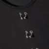 Pierced Long-Sleeved Top – Black Pierced Long-Sleeved Top – Black