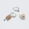 Pierced Shell Pendant Earrings – Silver Pierced Shell Pendant Earrings – Silver