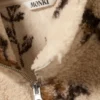 Pile Fleece Zip Jacket – Beige – Brown Floral Print Pile Fleece Zip Jacket – Beige – Brown Floral Print
