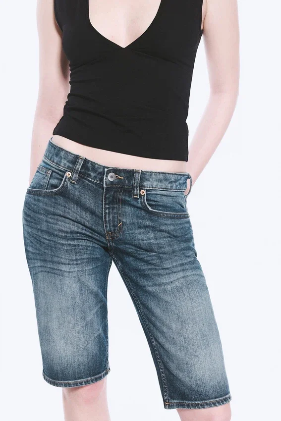 Planet Slim Low Rise Denim Shorts – Blue Hymn – Medium Blue Planet Slim Low Rise Denim Shorts – Blue Hymn – Medium Blue