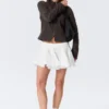 Pleated Cotton Mini Skirt – White Pleated Cotton Mini Skirt – White
