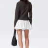 Pleated Cotton Mini Skirt – White Pleated Cotton Mini Skirt – White