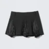 Pleated Insert Mini Skirt – Black Pleated Insert Mini Skirt – Black