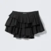 Pleated Layered Mini Skirt – Black Pleated Layered Mini Skirt – Black