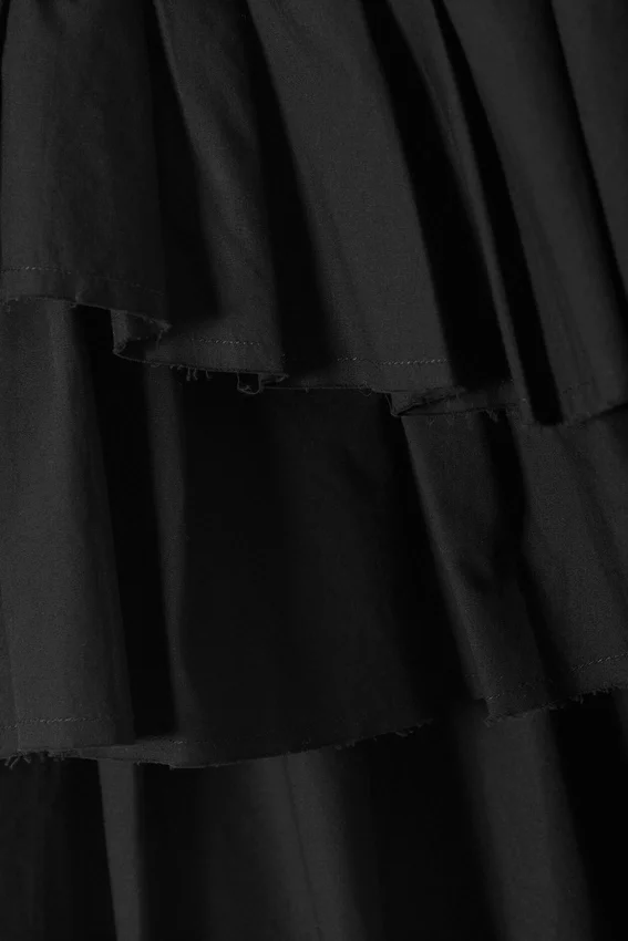 Pleated Layered Mini Skirt – Black Pleated Layered Mini Skirt – Black