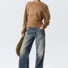 Pleated Long-Sleeved Top – Dark Beige Pleated Long-Sleeved Top – Dark Beige
