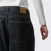 Pleated Loose Baggy Jeans – Emerald Rinse – Dark Blue Pleated Loose Baggy Jeans – Emerald Rinse – Dark Blue