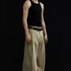 Pleated Loose Fit Wide Leg Trousers – Beige Pleated Loose Fit Wide Leg Trousers – Beige