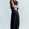 Pleated Loose Fit Wide Leg Trousers – Black Pleated Loose Fit Wide Leg Trousers – Black