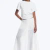 Pleated Mid Rise Maxi Skirt – White Pleated Mid Rise Maxi Skirt – White