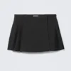 Pleated Mini Suiting Skirt – Dark Blue – Pinstripe Pleated Mini Suiting Skirt – Dark Blue – Pinstripe