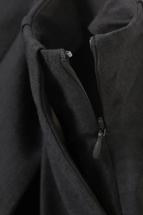 Pleated Mini Suiting Skirt – Dark Grey Melange Pleated Mini Suiting Skirt – Dark Grey Melange