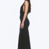 Pleated Sleeveless Maxi Dress – Black Pleated Sleeveless Maxi Dress – Black