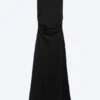 Pleated Sleeveless Maxi Dress – Black Pleated Sleeveless Maxi Dress – Black