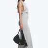 Pleated Sleeveless Maxi Dress – Grey Melange Pleated Sleeveless Maxi Dress – Grey Melange