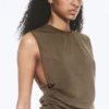 Pleated Tank Top – Dark Mole Pleated Tank Top – Dark Mole