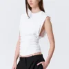Pleated Tank Top – White Pleated Tank Top – White