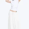 Pleated Tank Top – White Pleated Tank Top – White