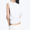 Pleated Tank Top – White Pleated Tank Top – White