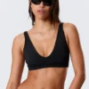 Plunge Pull-On Bikini Top – Black Plunge Pull-On Bikini Top – Black