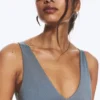 Plunge Pull-On Bikini Top – Dusty Blue – Shimmer Plunge Pull-On Bikini Top – Dusty Blue – Shimmer