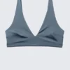 Plunge Pull-On Bikini Top – Dusty Blue – Shimmer Plunge Pull-On Bikini Top – Dusty Blue – Shimmer