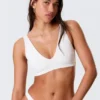 Plunge Pull-On Bikini Top – White Plunge Pull-On Bikini Top – White