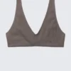 Plunge Rib Soft Bra – Dark Mole Plunge Rib Soft Bra – Dark Mole