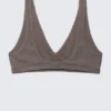Plunge Rib Soft Bra – Dark Mole Plunge Rib Soft Bra – Dark Mole