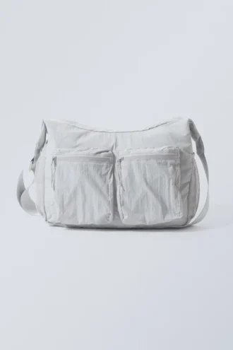Pocket Crossbody Bag – Light Dusty Grey