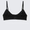 Pointelle Scooped Cotton Bra – Black Pointelle Scooped Cotton Bra – Black