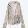 Printed Hooded Stud Top – Dusty Mole Printed Hooded Stud Top – Dusty Mole
