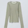 Printed Long Sleeve Mesh Top – Medium Beige Printed Long Sleeve Mesh Top – Medium Beige