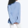 Printed Long-Sleeved Cotton T-Shirt – Medium Blue – Swan Printed Long-Sleeved Cotton T-Shirt – Medium Blue – Swan