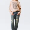 Printed Long-Sleeved Cotton T-Shirt – Printed Light Pink Printed Long-Sleeved Cotton T-Shirt – Printed Light Pink