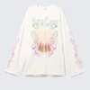 Printed Long-Sleeved Cotton T-Shirt – White – Hyper Lunar Printed Long-Sleeved Cotton T-Shirt – White – Hyper Lunar